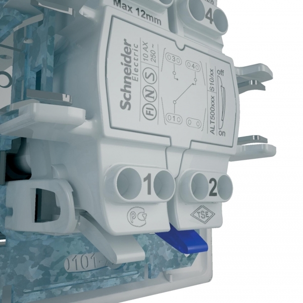 Sedna Переключатель одноклавишный в рамку алюминий схема 6 Schneider Electric SDN0400160