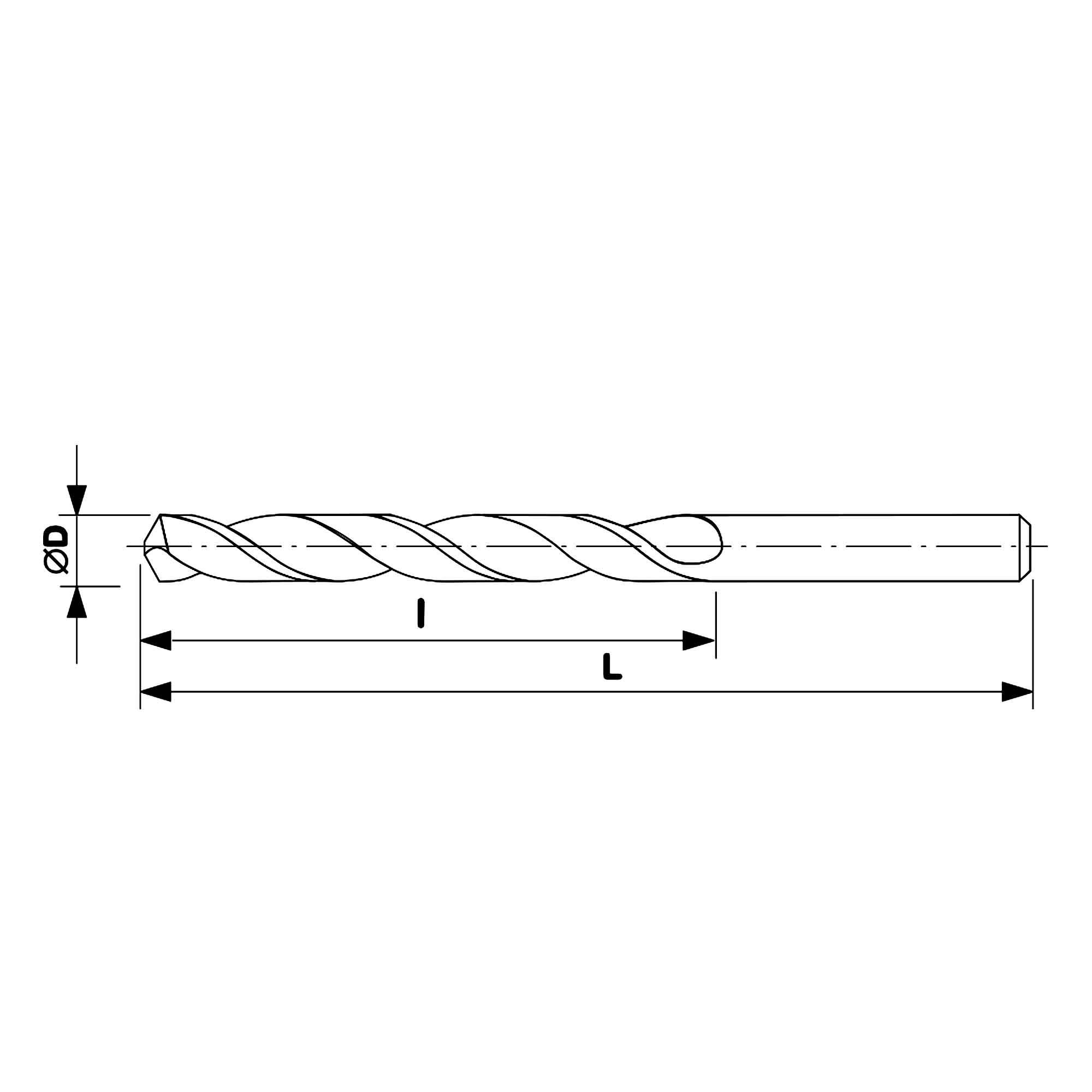 Сверло по металлу цилиндрический хвостовик 1,0x34/12мм DIN338 h8 5xD HSSE-Co5 VA 130 градусов RUKO 215010