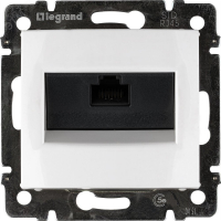 Розетка компьютерная RJ45 категория 5Е UTP с захватами белый VALENA IEK 774230