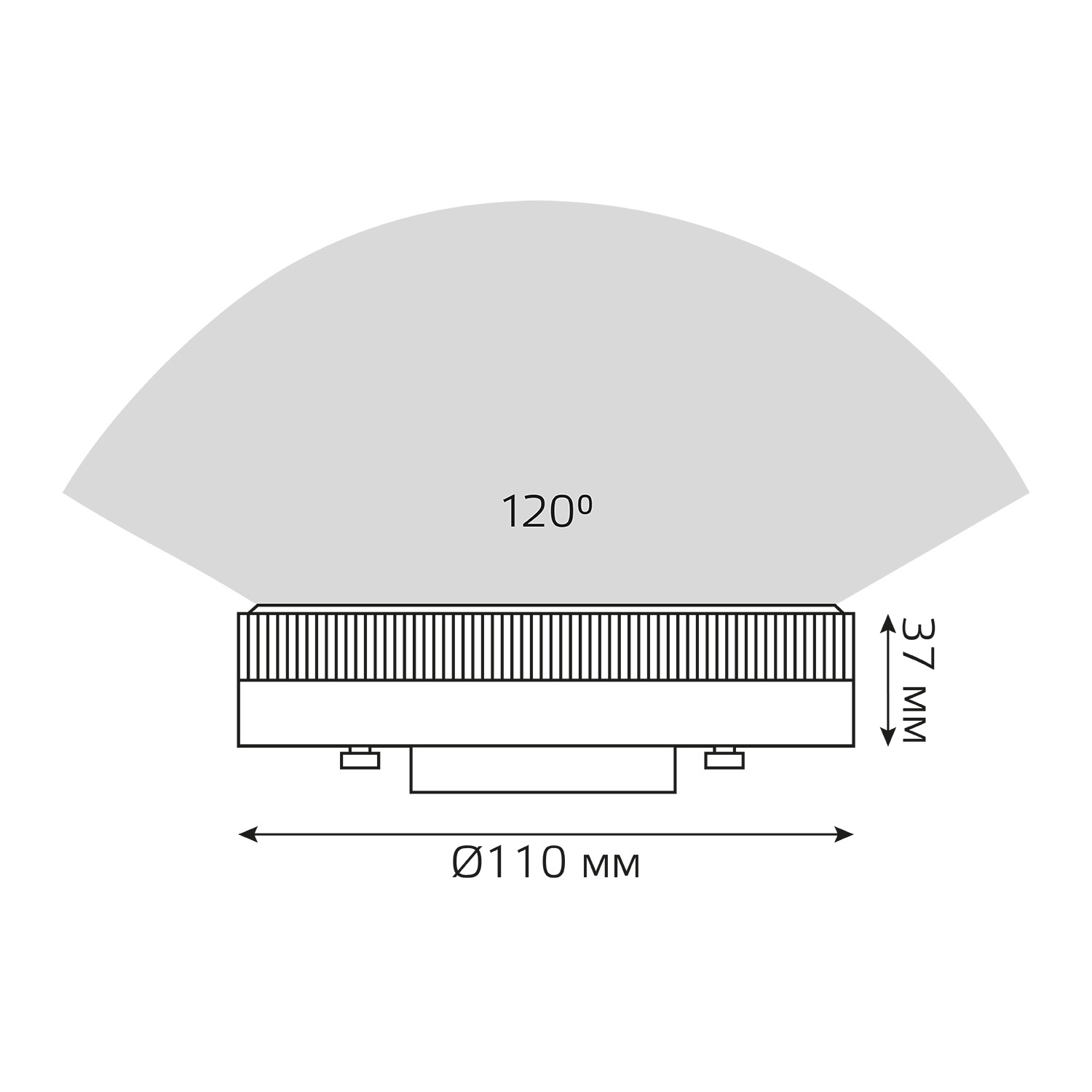Лампа светодиодная LED 21 Вт 2000 лм 6500К таблетка холодный GX70 AC 220В Elementary GAUSS 83832