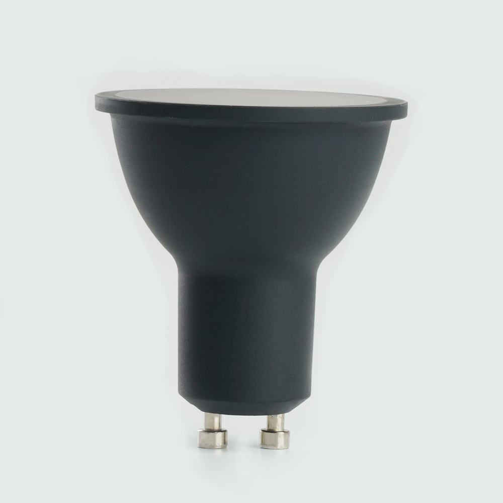 Лампа светодиодная LED 8вт 230в GU10 теплый черный корпус .PRO FERON LB-1608 48958