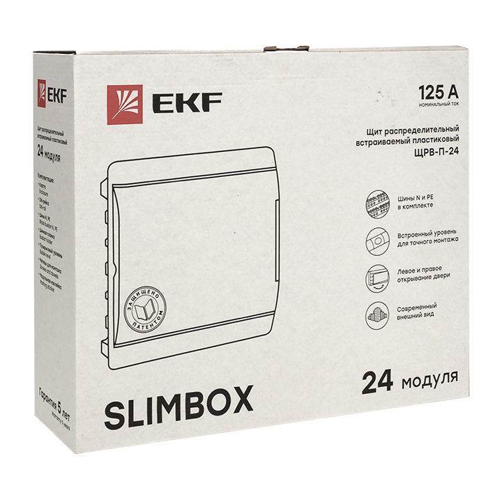 Щит распределительный ЩРВ-П-24 ''SlimBox'' белая дверца IP41 PROxima EKF sb-v-24w