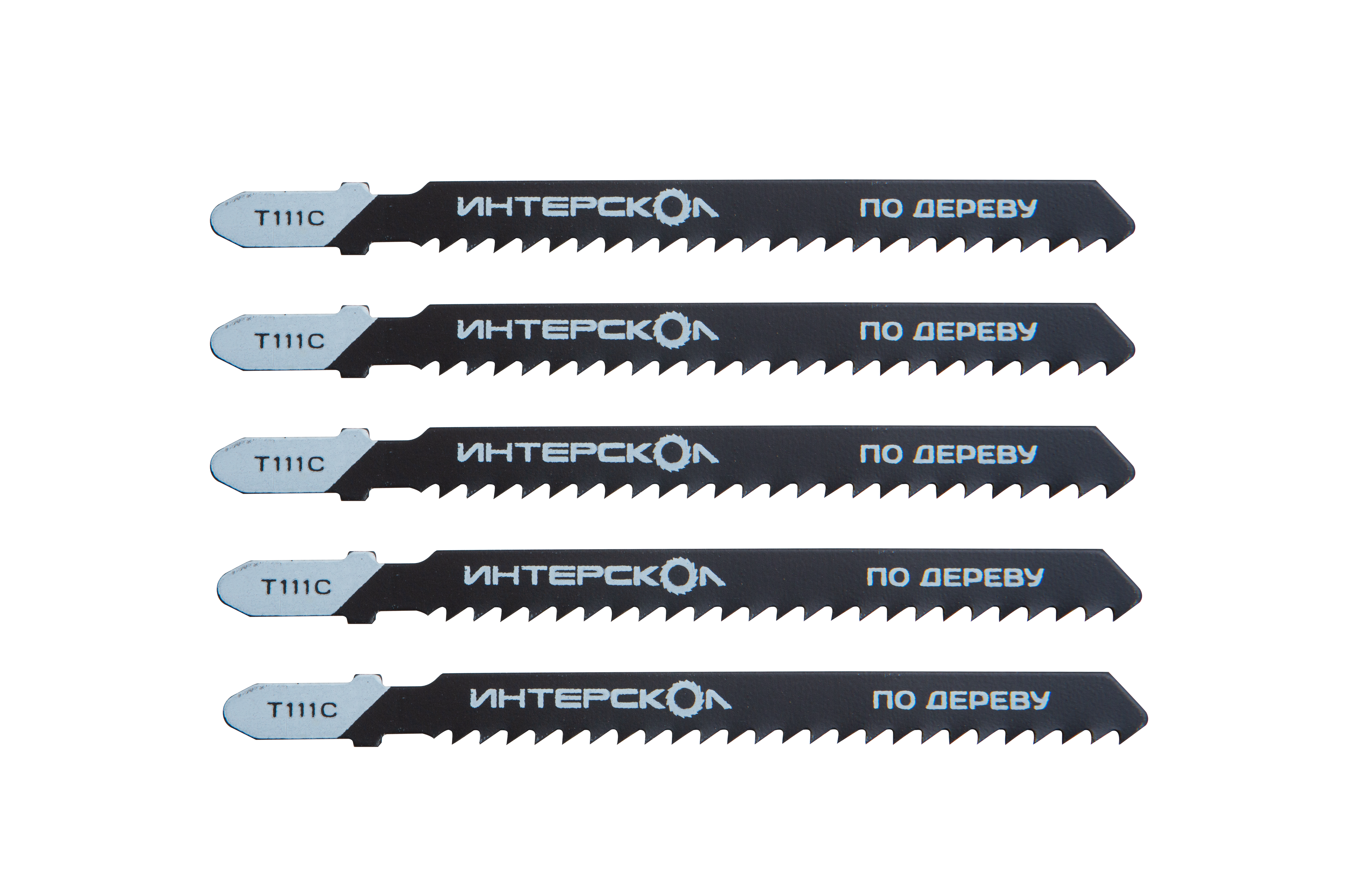 Пилки для лобзика по дереву T111C 100х75х3,0 (5шт) Интерскол 33175.103
