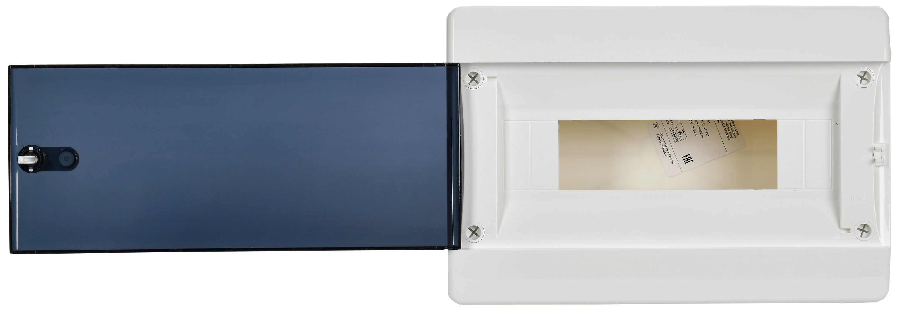 UNION Compact Корпус пластиковый ЩРВ-П-12 IP41 черная прозрачная дверь IEK UIC-KP12-V-12-41-K01