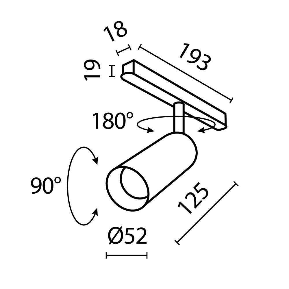 Светильник трековый Focus Led Exility 3000K 12Вт 24 град Maytoni TR032-2-12W3K-S-W