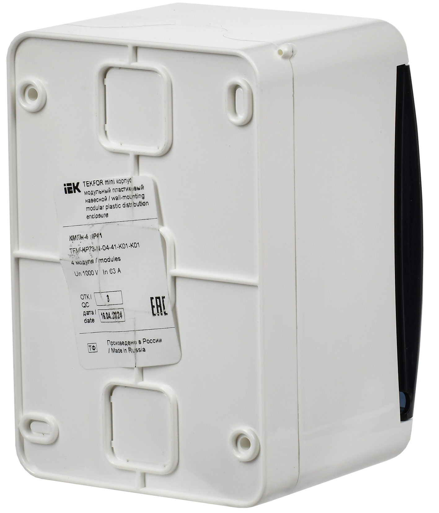 TEKFOR Mini Корпус пластиковый КМПн-4 IP41 белый IEK TFM-KP73-N-04-41-K01-K01
