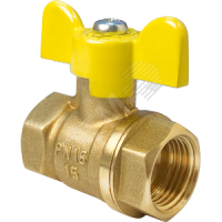 Кран шаровой для газа 11Б27фтМ 3/4' ВВ ручка бабочка Valfex VF.277.LB3.034