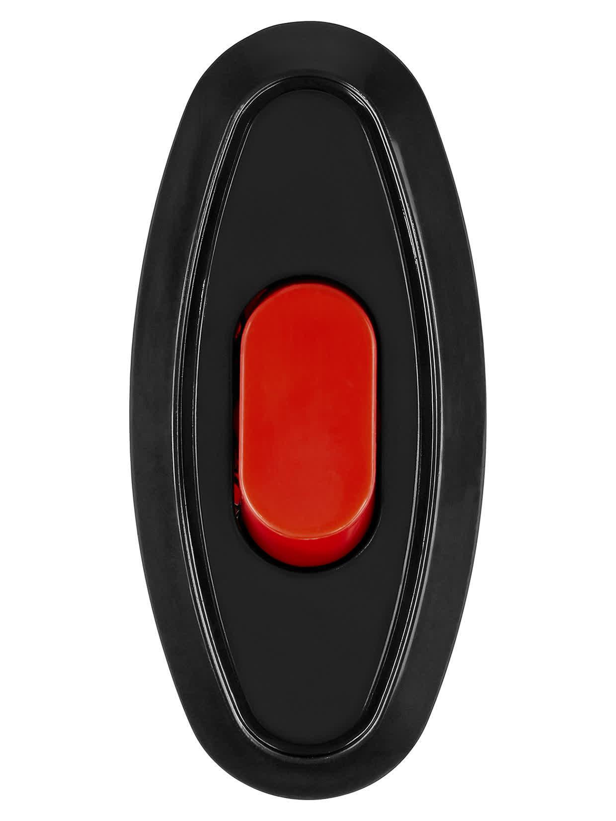 Выключатель на шнур 6А 250В черный с красной кнопкой TDM TDM ELECTRIC SQ1806-0222