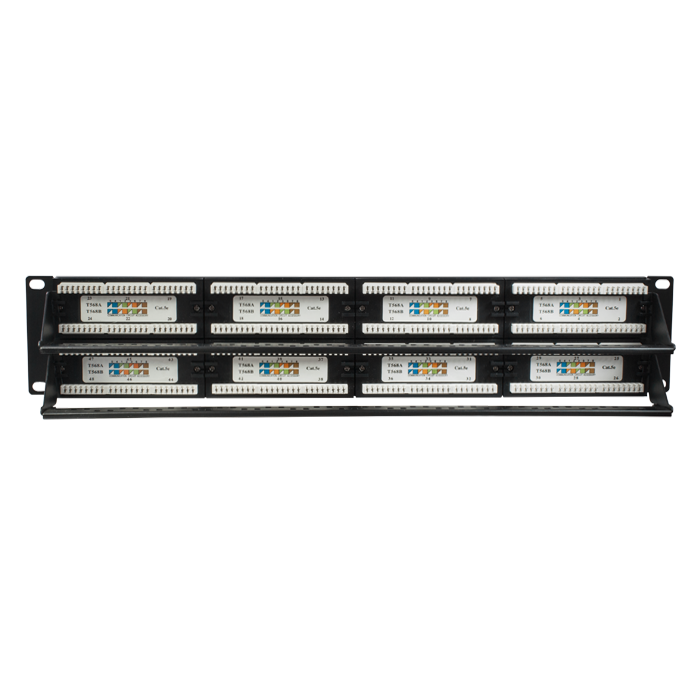 Патч-панель 19'. 48 портов RJ-45. UTP. Cat.5e. 2U SUPRLAN 10-0405