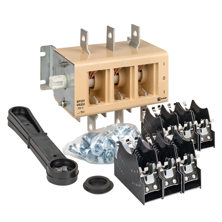 Выключатель-разъединитель ВР32У-35А71220 250А 2 направления с дугогасительными камерами несъемная левая/правая рукоятка MAXima EKF uvr32-35a71220