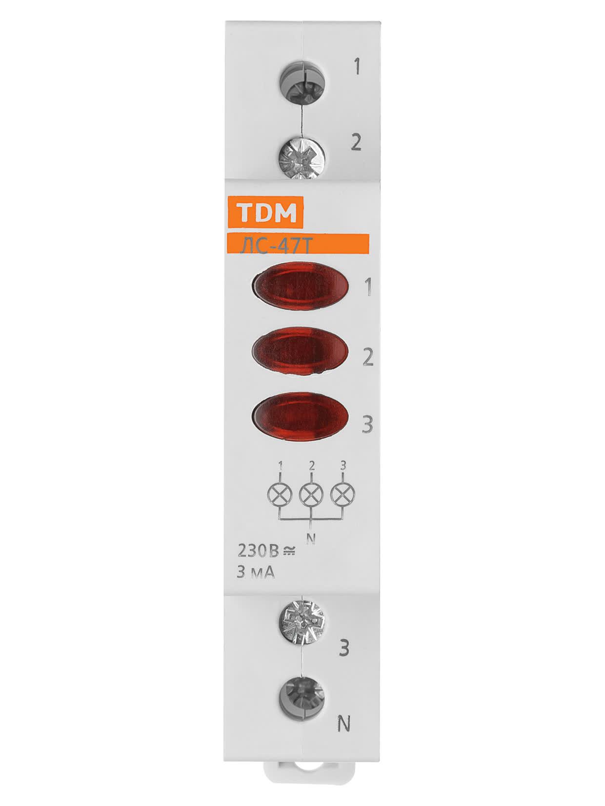 Индикатор фаз ЛС-47Т (LED) AC/DC TDM ELECTRIC SQ0214-0015