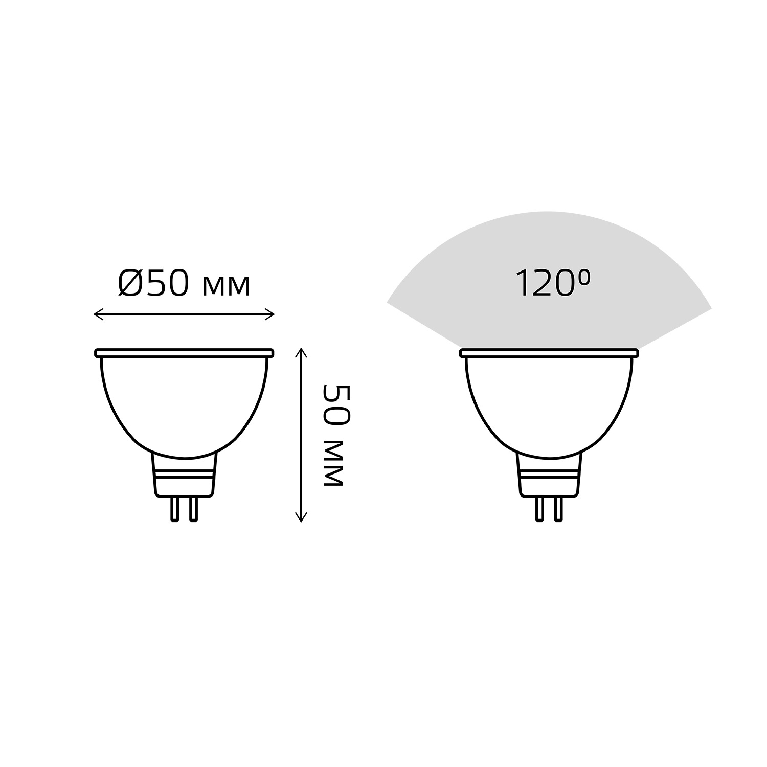 Лампа светодиодная LED 9 Вт 830 лм 3000К софит MR16 теплый GU5.3 AC 220В Black GAUSS 101505109