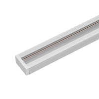 Шинопровод белый (пластик) 2м PTR P 2M-WH с токоподводом и заглушкой JazzWay 5052017