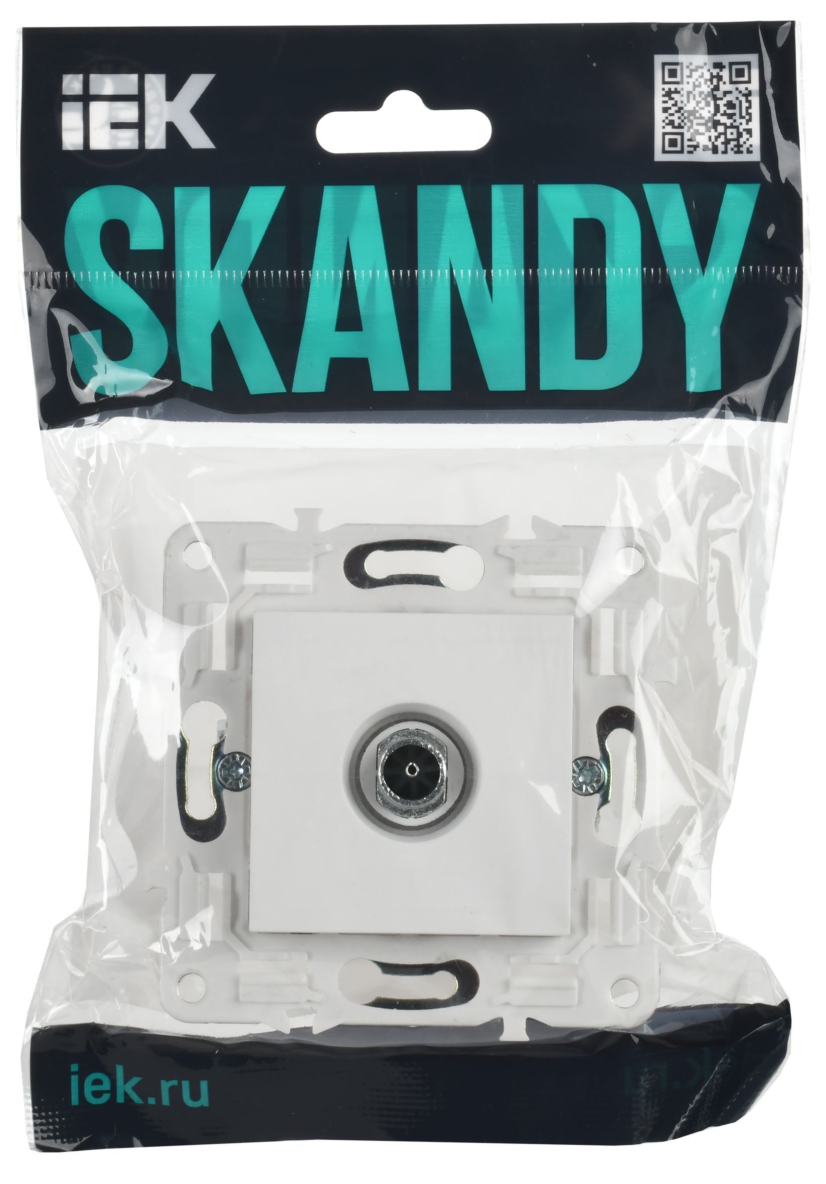 SKANDY Розетка TV оконечная SK-A12W арктический белый IEK SK-A10-O-K01