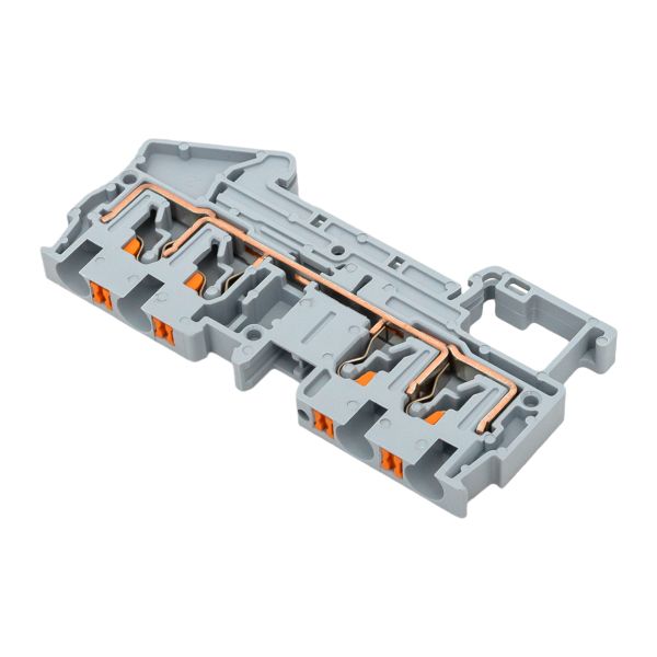 Клеммная колодка пружинная 4 Push-in 4 вывода серая EKF PIT-4-4