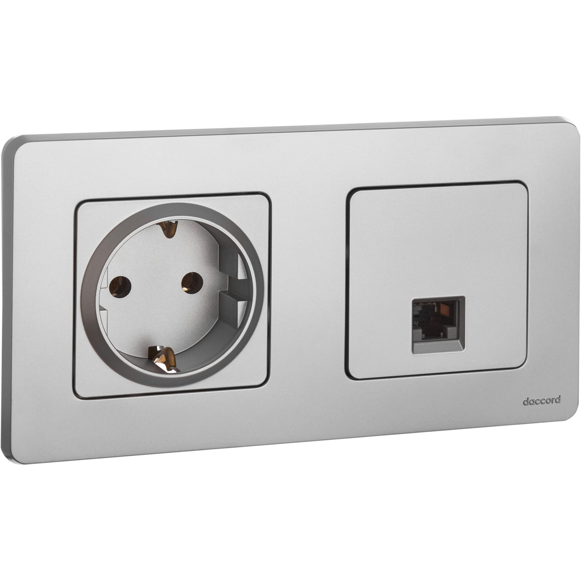 Розетка компьютерная RJ45 категория 5Е UTP алюминий INSPIRIA IEK 673827