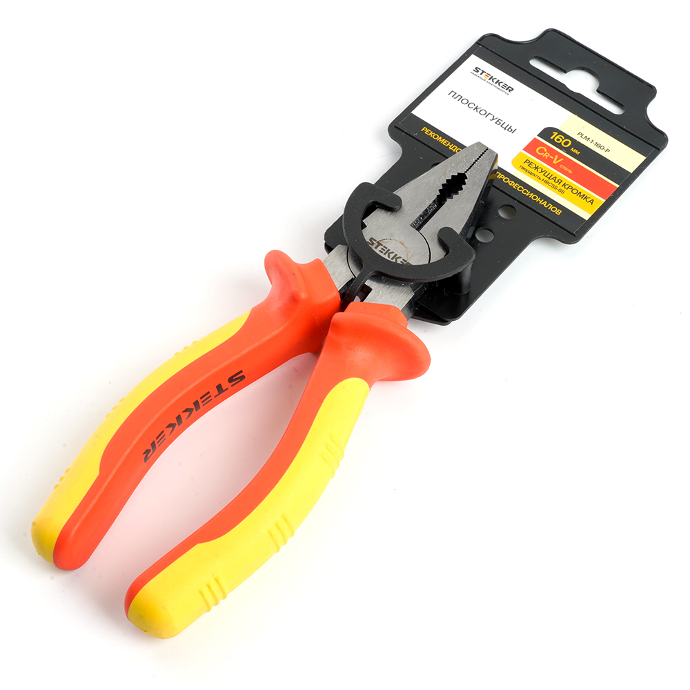 Плоскогубцы комбинированные многофункциональные 160мм Cr-V STEKKER PLM-1-160-P 39779