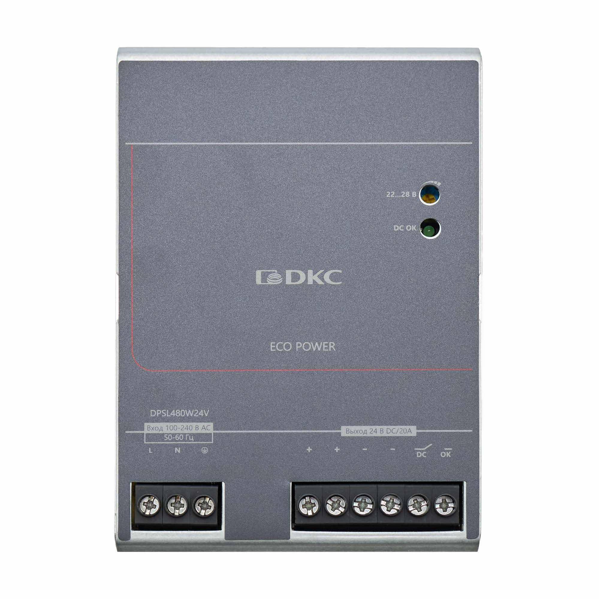 Источник питания ''ECO POWER'', однофазный, 480Вт, 20А, 24В DKC DPSL480W24V