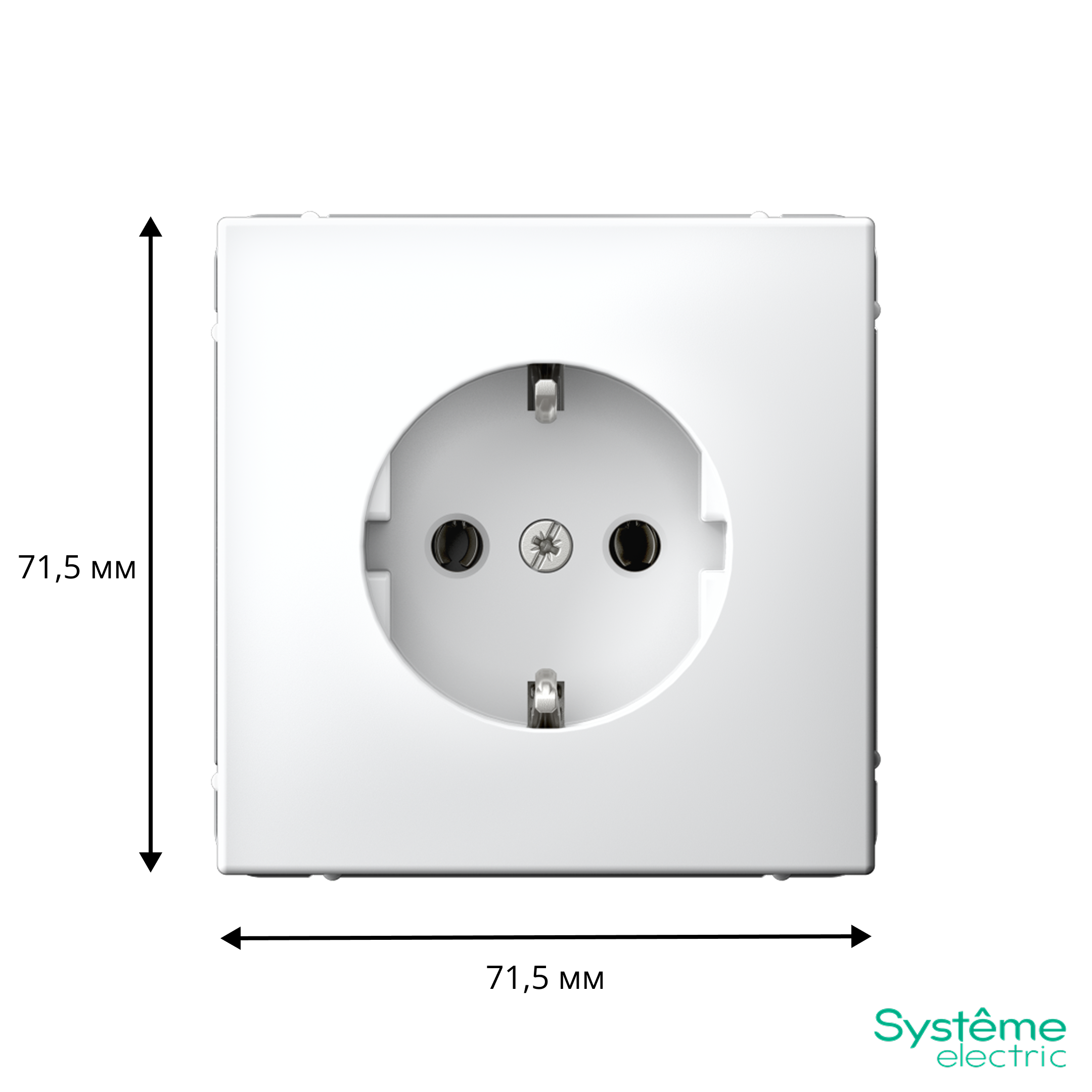 ARTGALLERY РОЗЕТКА с заземлением, 16А, механизм, быстрозажимные клеммы, белый Systeme Electric GAL000143S