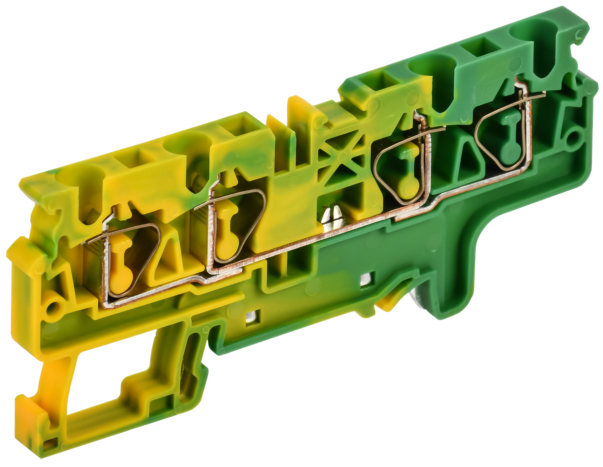 ARMAFIX Клемма пружинная CX4-4 PE 4мм2 четырехконтактная заземляющая IEK AF-CT41-00-4-K52-004