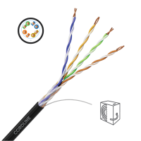 Витая пара СORDLINE U/UTP 4 пары 5e Сu одж.       24AWG(0,51мм) нр.LDPE чн.305м Cordline CL-CuO5E04U-051SO-LDPE-BL-305 УТ-00000443