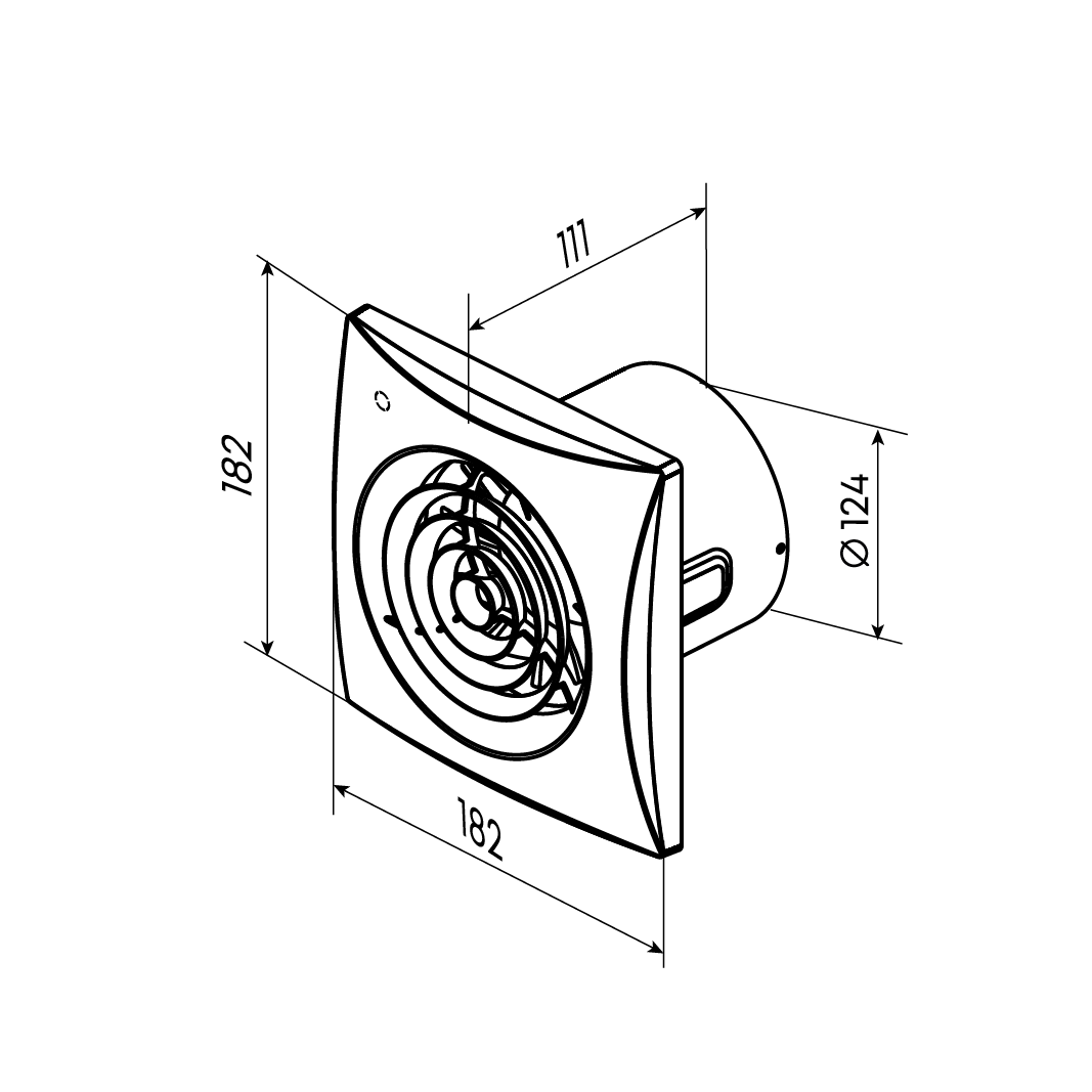 Вентилятор осевой бесшумный D125 ZERNBERG 10238831 00-023883  