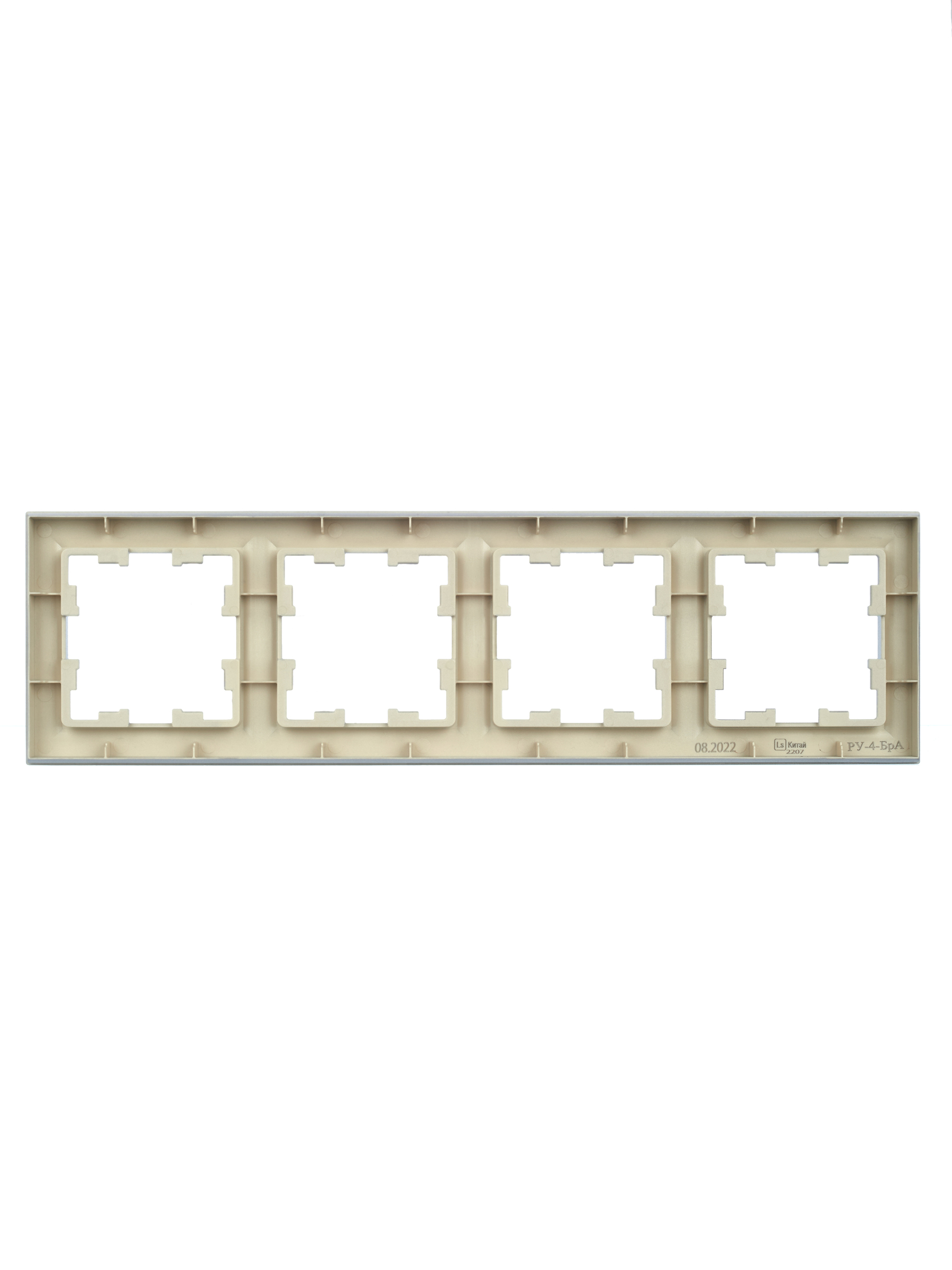 BRITE Рамка 4 поста РУ-4-БрА алюминий IEK BR-M42-K47
