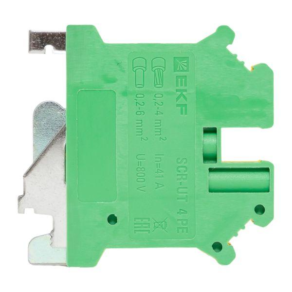 Клеммная колодка винтовая 4 UT земля EKF scr-ut-4-pe