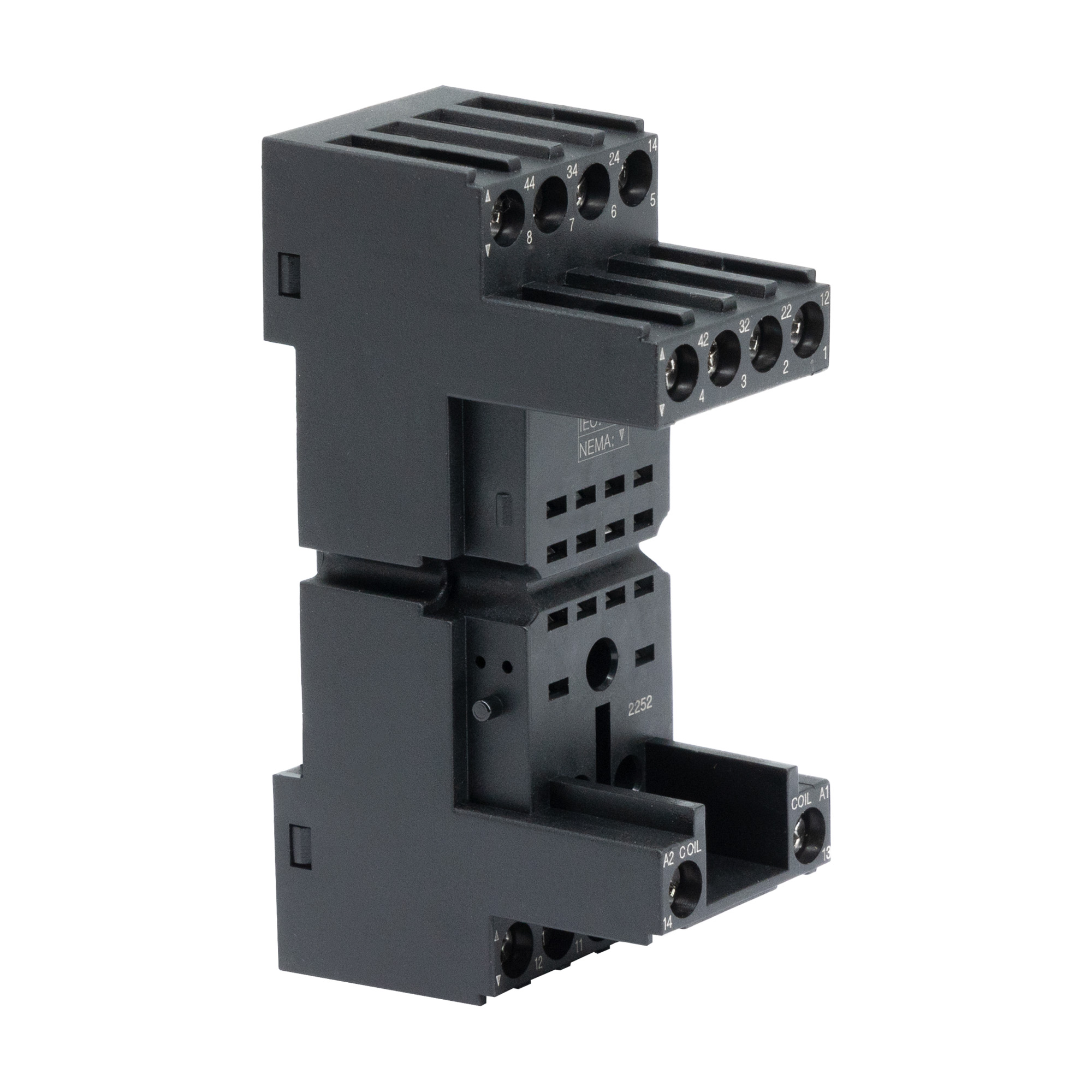 Колодка с винтовыми клеммами для реле на 4 группы: IR-24DC/220DC/230AC-4CO DKC IR-B4-SC-1