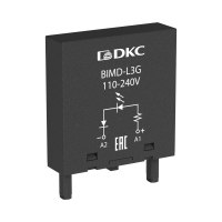 Модуль индикации и защиты, LED зелёный+Варистор (A1+), 24V AC/DC DKC BIMD-LV1G