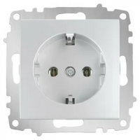 Cosmo Розетка без заземления с защитными шторками белая ABB 619-010200-286