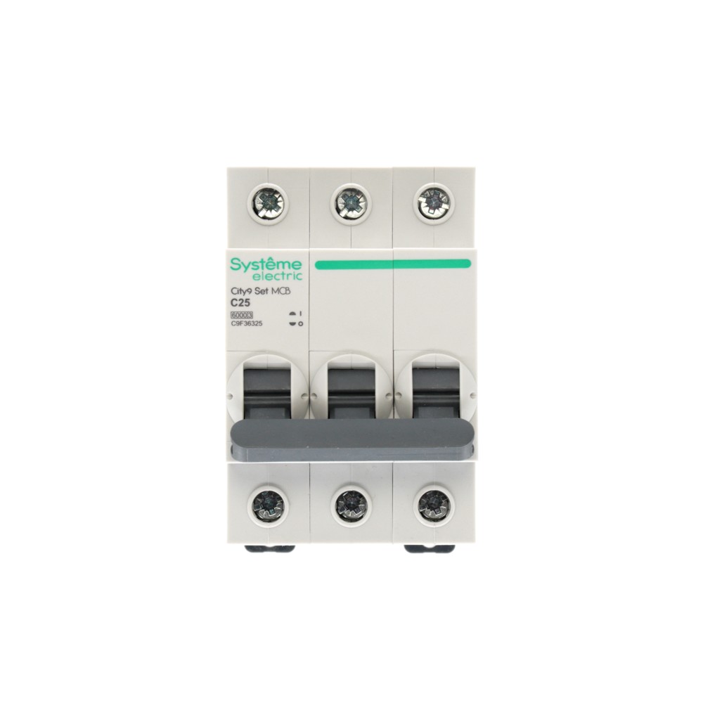 Выключатель автоматический трехполюсный (АВ) С 25А 3P 6kA 400В City9 Set Systeme Electric C9F36325