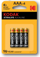 Батарейка LR03-4BL XTRALIFE Alkaline KODAK Б0014329