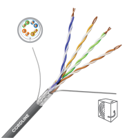Витая пара СORDLINE F/UTP 4 пары 5e Сu одж.       24AWG(0,51мм) вн.PVC сер.305м Cordline CL-CuI5E04UF-051SO-PVC-GY-305 УТ-00000441
