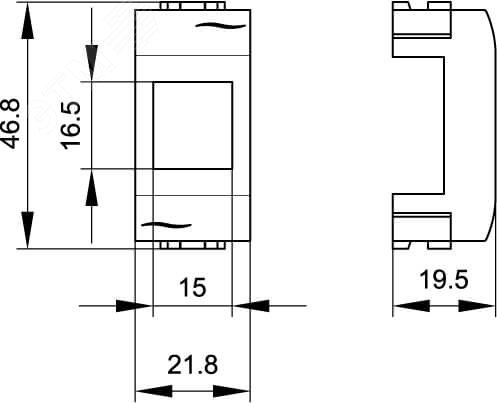 BRAVA Адаптер для информационныx разъемов KEYSTONE 1 модуль белый DKC 76607B