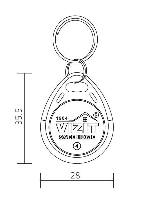 Ключ бесконтактный RF2.1 Vizit Ключ VIZIT-RF2.1 208525