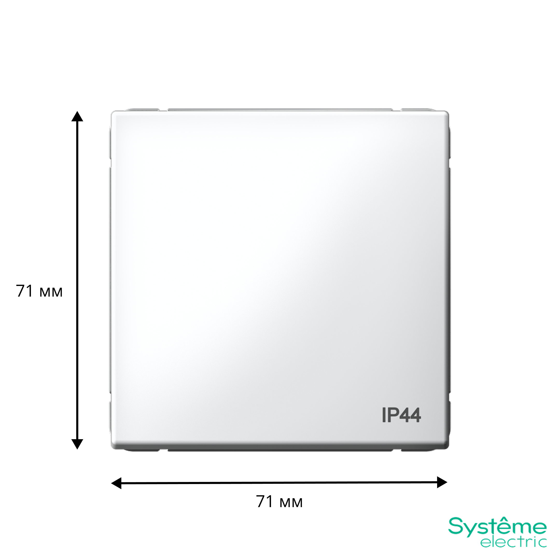 ARTGALLERY 1-клавишный переключатель IP44, 10АХ, механизм, белый Systeme Electric GAL440161