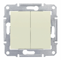 Sedna Выключатель двухклавишный в рамку бежевый схема 5 Schneider Electric SDN0300147