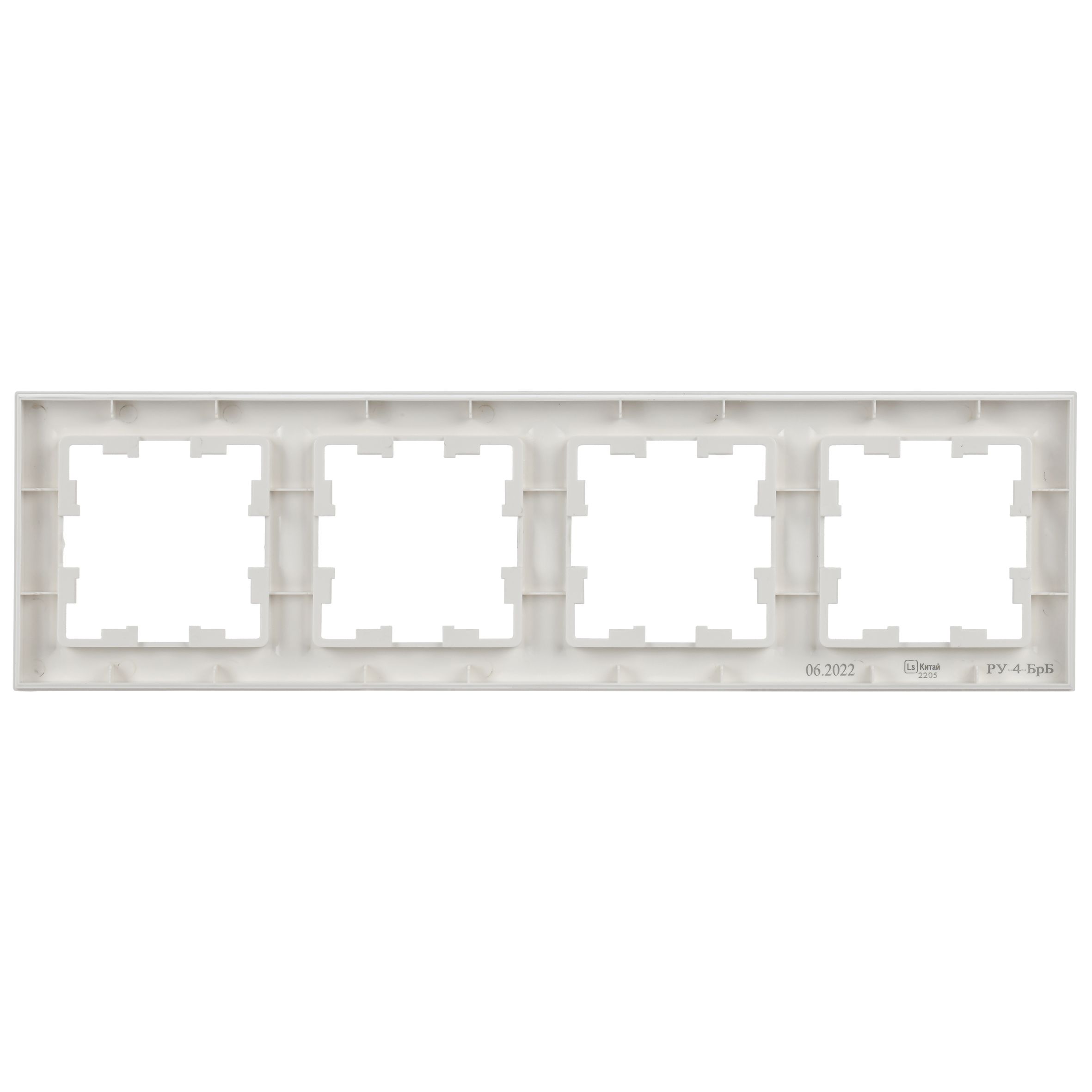 BRITE Рамка 4 поста РУ-4-БрБ белый IEK BR-M42-K01