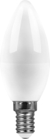 Лампа светодиодная LED 9вт E14 дневной матовая свеча SAFFIT SBC3709 55170