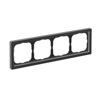ARTGALLERY PURE 4-постовая РАМКА, МАТОВОЕ ОРГАНИЧЕСКОЕ СТЕКЛО ЧЕРНЫЙ Systeme Electric GAL331004