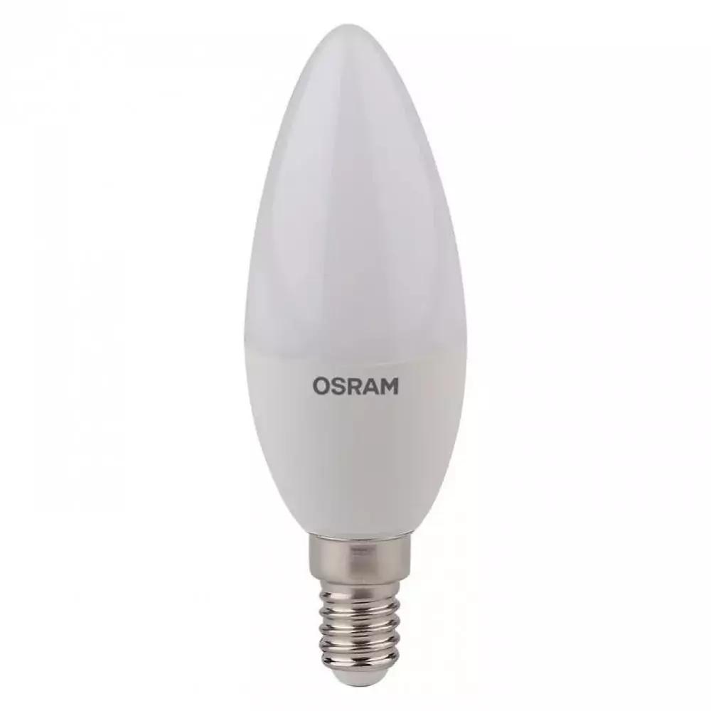 Лампа светодиодная LED 5.7Вт E14 LS CLB40 теплый, матовая свеча Osram LEDVANCE 971608 4052899971608