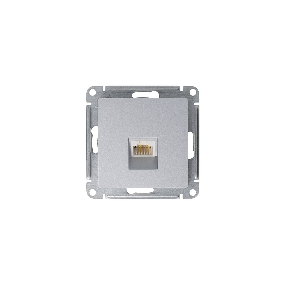 Розетка ATLASDESIGN компьютерная RJ45 механизм алюминий Systeme Electric ATN000383