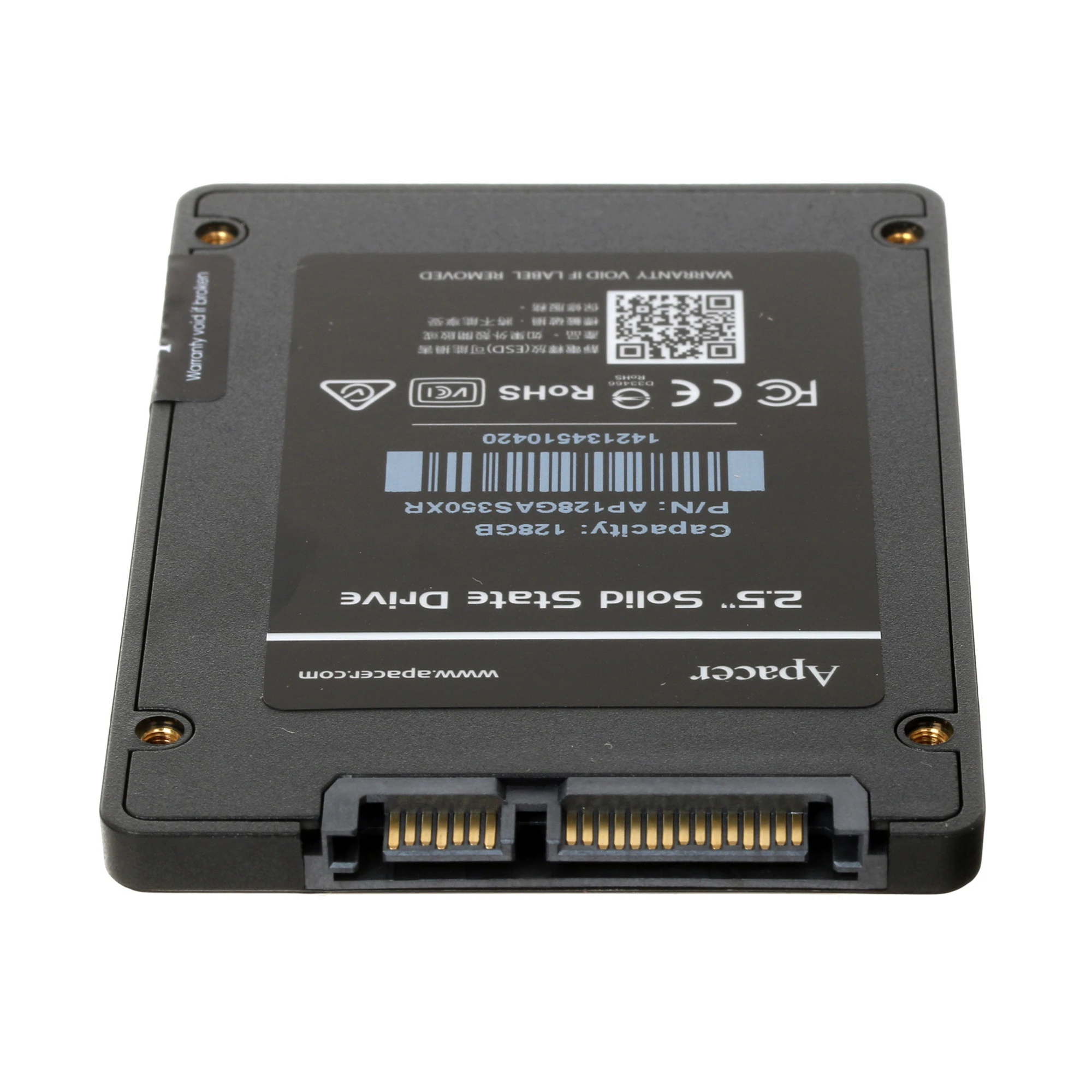 Накопитель SSD 2.5'' 128 ГБ AS340X, SATAIII, 3D NAND TLC, 550/520 Мб/с Apacer AP128GAS350XR-1 76124