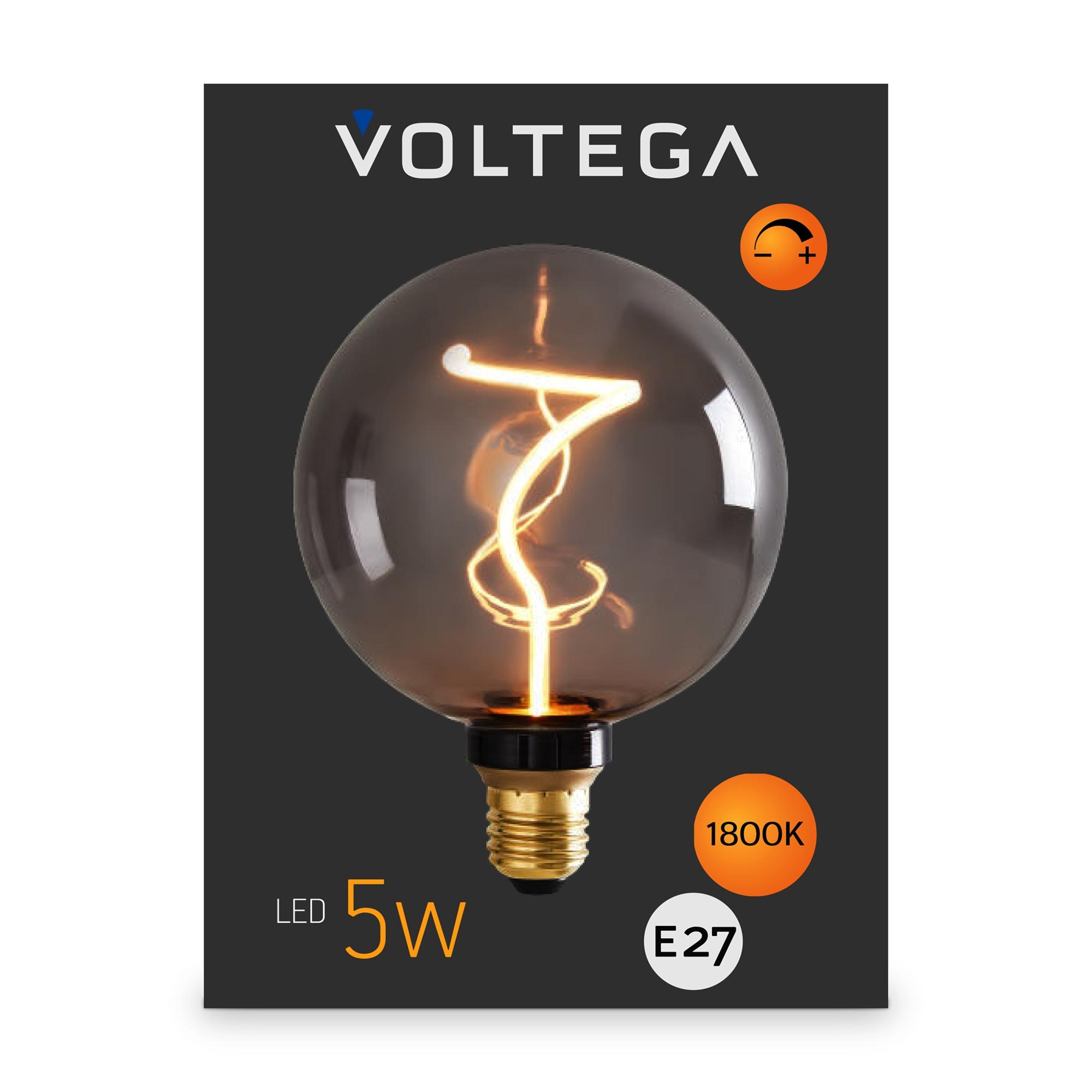 Лампа светодиодная Loft Led G125 5W 1800К E27 DIM Voltega 8537