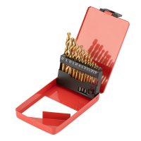 Набор нитридтитан. сверл по металлу, 1,5-6,5мм (через 0,5мм,3,2мм, 4,8мм), НSS,13 шт. Matrix 72386