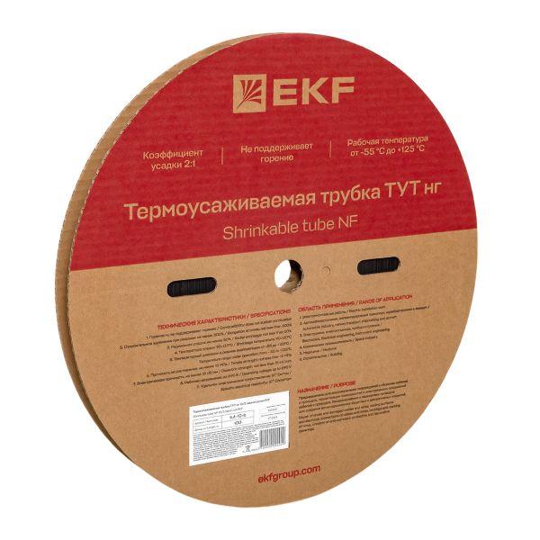 Трубка термоусаживаемая ТУТ нг 10/5 черная рулон PROxima EKF tut-10-b