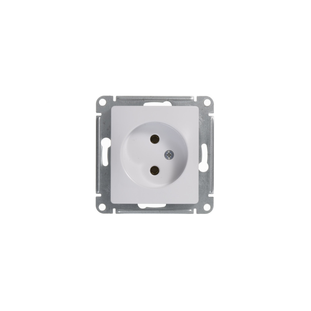 GLOSSA Розетка без заземления в рамку белая Systeme Electric GSL000141