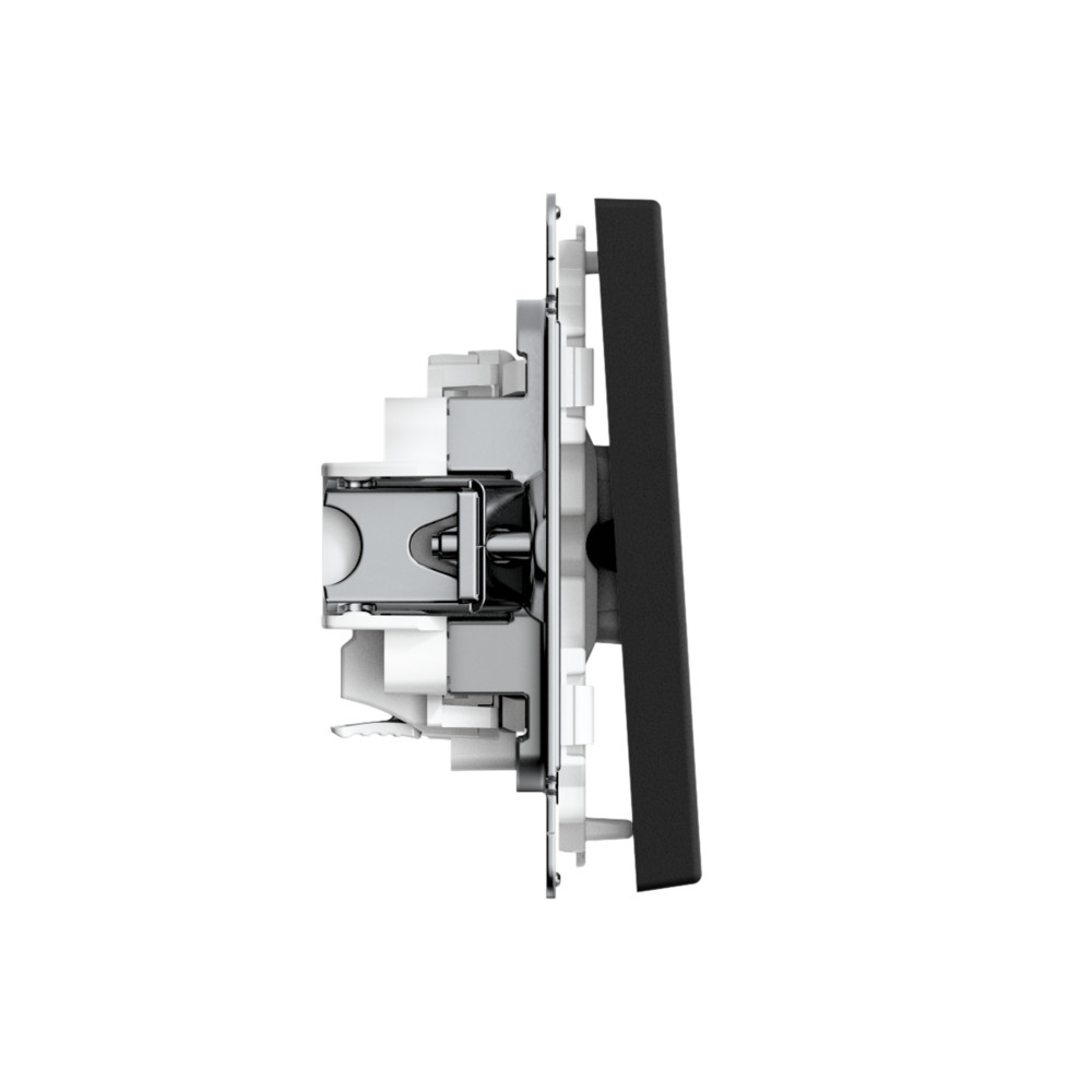 ARTGALLERY 1-клавишный ВЫКЛЮЧАТЕЛЬ КНОПОЧНЫЙ, механизм, быстрозажимные клеммы, КАРБОН Systeme Electric GAL001015S