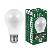Лампа светодиодная LED 20вт Е27 дневной SAFFIT SBA6020 55015